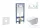 Geberit Duofix falra szerelhető WC szett, Duravit D-Code rimless WC soft close ülőkével, Geberit Sigma 20 fehér/króm nyomólappal SANI11CP3103