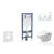Geberit Duofix falra szerelhető WC szett, Duravit D-Code rimless WC soft close ülőkével, Geberit Sigma 20 fehér/króm nyomólappal SANI11CP3103