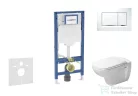 Geberit Duofix falra szerelhető WC szett, Duravit D-Code rimless WC soft close ülőkével, Geberit Sigma 30 fehér/króm nyomólappal SANI11CP3104