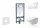Geberit Duofix falra szerelhető WC szett, Duravit D-Code rimless WC soft close ülőkével, Geberit Sigma 30 fehér/króm nyomólappal SANI11CP3104
