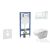 Geberit Duofix falra szerelhető WC szett, Duravit D-Code rimless WC soft close ülőkével, Geberit Sigma 30 fehér/króm nyomólappal SANI11CP3104