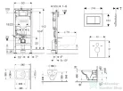 Geberit Duofix falra szerelhető WC szett, Duravit D-Code rimless WC soft close ülőkével, Geberit Sigma 30 fehér/króm nyomólappal SANI11CP3104