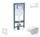 Geberit Duofix falra szerelhető WC szett, Duravit D-Code rimless WC soft close ülőkével, Geberit Sigma 30 fehér/króm nyomólappal SANI11CP3105