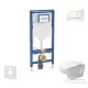 Geberit Duofix falra szerelhető WC szett, Duravit D-Code rimless WC soft close ülőkével, Geberit Sigma 30 fehér/króm nyomólappal SANI11CP3105