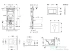Geberit Duofix falra szerelhető WC szett, Duravit D-Code rimless WC soft close ülőkével, Geberit Sigma 30 fehér/króm nyomólappal SANI11CP3105