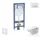 Geberit Duofix falra szerelhető WC szett, Duravit D-Code rimless WC soft close ülőkével, Geberit Sigma 50 alpesi fehér/króm nyomólappal SANI11CP3106