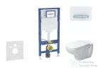 Geberit Duofix falra szerelhető WC szett, Duravit D-Code rimless WC soft close ülőkével, Geberit Sigma 50 alpesi fehér/króm nyomólappal SANI11CP3107
