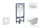 Geberit Duofix falra szerelhető WC szett, Duravit D-Code rimless WC soft close ülőkével, Geberit Sigma 50 alpesi fehér/króm nyomólappal SANI11CP3107