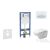 Geberit Duofix falra szerelhető WC szett, Duravit D-Code rimless WC soft close ülőkével, Geberit Sigma 50 alpesi fehér/króm nyomólappal SANI11CP3107