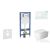 Geberit Duofix falra szerelhető WC szett, Duravit ME by Starck WC soft close ülőkével, Geberit Sigma 01 alpesi fehér nyomólappal SANI11CP3108