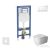 Geberit Duofix falra szerelhető WC szett, Duravit Me By Starck WC soft close ülőkével, Geberit Sigma 30 fehér/fényes króm nyomólappal SANI11CP3113