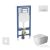Geberit Duofix falra szerelhető WC szett, Duravit Me By Starck WC soft close ülőkével, Geberit Sigma 50 alpesi fehér/fényes króm nyomólappal SANI11CP3114
