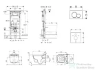 Geberit Duofix falra szerelhető WC szett, Tece Teceone bidés WC soft close ülőkével, Sigma 01 alpesi fehér nyomólappal SANI11CT3101