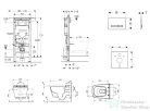 Geberit Duofix falra szerelhető WC szett, Tece Teceone bidés WC soft close ülőkével, Sigma 50 alpesi fehér/króm nyomólappal SANI11CT3106
