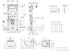 Geberit Duofix falra szerelhető WC szett, Tece Teceone bidés WC soft close ülőkével, Sigma 50 alpesi fehér/króm nyomólappal SANI11CT3107
