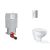 Grohe Uniset falra szerelhető WC szett, Bau Ceramic WC soft close ülőkével, Skate Cosmopolitan króm nyomólappal SANI15BB2101