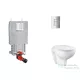 Grohe Uniset falra szerelhető WC szett, Bau Ceramic WC soft close ülőkével, Skate Cosmopolitan króm nyomólappal SANI15BB2101