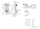 Grohe Uniset falra szerelhető WC szett, Bau Ceramic WC soft close ülőkével, Skate Cosmopolitan csiszolt rozsdamentes acél nyomólappal SANI15BB2103