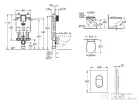 Grohe Uniset falra szerelhető WC szett, Bau Ceramic WC soft close ülőkével, Arena Cosmopolitan alpesi fehér nyomólappal SANI15BB3102