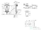 Grohe Uniset falra szerelhető WC szett, Bau Ceramic WC soft close ülőkével, Arena Cosmopolitan alpesi fehér nyomólappal SANI15BB3104