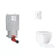 Grohe Uniset falra szerelhető WC szett, Grohe Euro Ceramic Vortex kompakt WC soft close ülőkével, Arena Cosmopolitan alpesi fehér nyomólappal SANI15BB3106