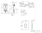 Grohe Uniset falra szerelhető WC szett, Grohe Euro Ceramic WC soft close ülőkével, Arena Cosmopolitan alpesi fehér nyomólappal SANI15BB3110