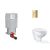 Grohe Uniset falra szerelhető WC szett, Bau Ceramic WC soft close ülőkével, Skate Cosmopolitan Cool Sunrise nyomólappal SANI15BB4102