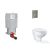Grohe Uniset falra szerelhető WC szett, Bau Ceramic WC soft close ülőkével, Skate Cosmopolitan csiszolt Hard graphite nyomólappal SANI15BB5102