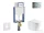 Geberit Kombifix falra szerelhető WC szett, Kielle NEFIA Vortex rimless+ WC softclose ülőkével, Geberit Sigma 01 fényes króm nyomólappal, fehér SANI15CA1140