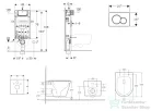 Geberit Kombifix falra szerelhető WC szett, Kielle NEFIA Vortex rimless+ WC softclose ülőkével, Geberit Sigma 01 matt króm nyomólappal, fehér SANI15CA2104