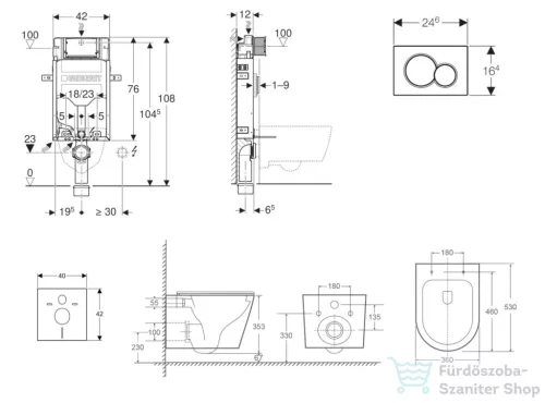Geberit Kombifix falra szerelhető WC szett, Kielle NEFIA Vortex rimless+ WC softclose ülőkével, Geberit Sigma 01 matt króm nyomólappal, fehér SANI15CA2104