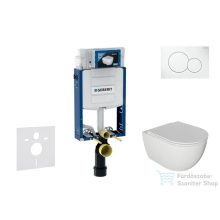   Geberit Kombifix falra szerelhető WC szett, Kielle Oudee WC soft close ülőkével, Geberit Sigma 01 alpesi fehér nyomólappal SANI15CA3110