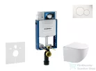 Geberit Kombifix falra szerelhető WC szett, Kielle Gaia kompakt WC soft close ülőkével, Geberit Sigma 01 alpesi fehér nyomólappal SANI15CA3113