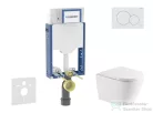 Geberit Kombifix falra szerelhető WC szett, Kielle NEFIA Vortex rimless+ WC softclose ülőkével, Geberit Sigma 01 alpesi fehér nyomólappal, fehér SANI15CA3146