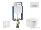 Geberit Kombifix falra szerelhető WC szett, Kielle NEFIA Vortex rimless+ WC softclose ülőkével, Geberit Sigma 50 alpesi fehér/króm nyomólappal, fehér SANI15CA3150
