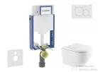 Geberit Kombifix falra szerelhető WC szett, Kielle OUDEE Vortex rimless+ WC softclose ülőkével, Geberit Sigma 01 alpesi fehér nyomólappal, fehér SANI15CA3158
