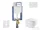 Geberit Kombifix falra szerelhető WC szett, Kielle OUDEE Vortex rimless+ WC softclose ülőkével, Geberit Sigma 01 alpesi fehér nyomólappal, fehér SANI15CA3158