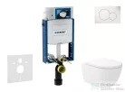 Geberit Kombifix falra szerelhető WC szett, Kielle Oudee Vortex WC soft close ülőkével, Geberit Sigma 01 alpesi fehér nyomólappal SANI15CA3179