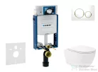 Geberit Kombifix falra szerelhető WC szett, Kielle Oudee Vortex WC soft close ülőkével, Geberit Sigma 20 fehér/aranyozott színű nyomólappal SANI15CA3188