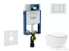 Geberit Kombifix falra szerelhető WC szett, Kielle Oudee Vortex WC soft close ülőkével, Geberit Sigma 30 fényes/matt fehér nyomólappal SANI15CA3190
