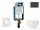 Geberit Kombifix falra szerelhető WC szett, Kielle Oudee Vortex WC soft close ülőkével, Geberit Sigma 30 matt/fényes fekete nyomólappal SANI15CA5139