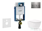 Geberit Kombifix falra szerelhető WC szett, Kielle Oudee Vortex WC soft close ülőkével, Geberit Sigma 20 acél nyomólappal SANI15CA6107