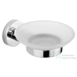 AQUALINE SAMBA szappantartó, tejüveg/króm (SB102)