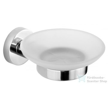 AQUALINE SAMBA szappantartó, tejüveg/króm (SB102)