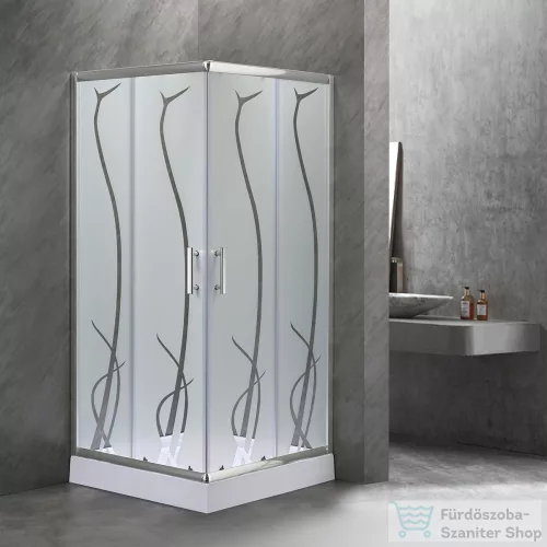 Leziter Spirit BAMBOO 80x80 szögletes zuhanykabin, erősített akril zuhanytálcával SB80A_AKSZ80ZT