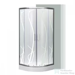   Leziter Spirit BAMBOO 80x80x194 cm íves zuhanykabin, erősített akril zuhanytálcával SB80S_AKI80ZT