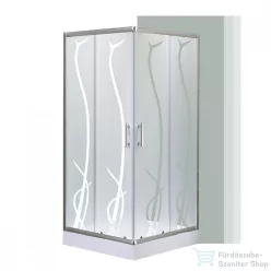  Leziter Spirit BAMBOO 90x90 szögletes zuhanykabin, erősített akril zuhanytálcával SB90A_AKSZ90ZT