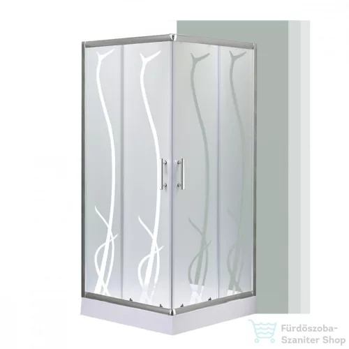 Leziter Spirit BAMBOO 90x90 szögletes zuhanykabin, erősített akril zuhanytálcával SB90A_AKSZ90ZT