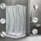 Leziter Spirit BAMBOO 90x90 szögletes zuhanykabin, erősített akril zuhanytálcával SB90A_AKSZ90ZT