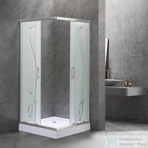 Leziter Spirit BAMBOO 90x90 szögletes zuhanykabin, erősített akril zuhanytálcával SB90A_AKSZ90ZT